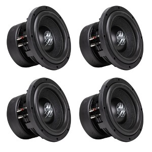 Hifonics 4 Pack ELITE 10 Inch Car Mount Subwoofer with Dual 4 Ohm Voice Coil Speaker 1200 Watt Peak Power Mobile Amplifier System, Black - 1 of 4