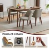 Modern Dining Chair Set of 2, Upholstered Accent Side Chairs, Fabric Side Dining Room Chairs with Wood Legs for Kitchen Dining Room Restaurant - 3 of 4