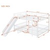 NicBex Twin Over Twin/Full Over Full Metal Bunk Bed with Ladder and Guardrail,Loft Bed with Convenient Gate for Bedroom,Black/White - 3 of 4