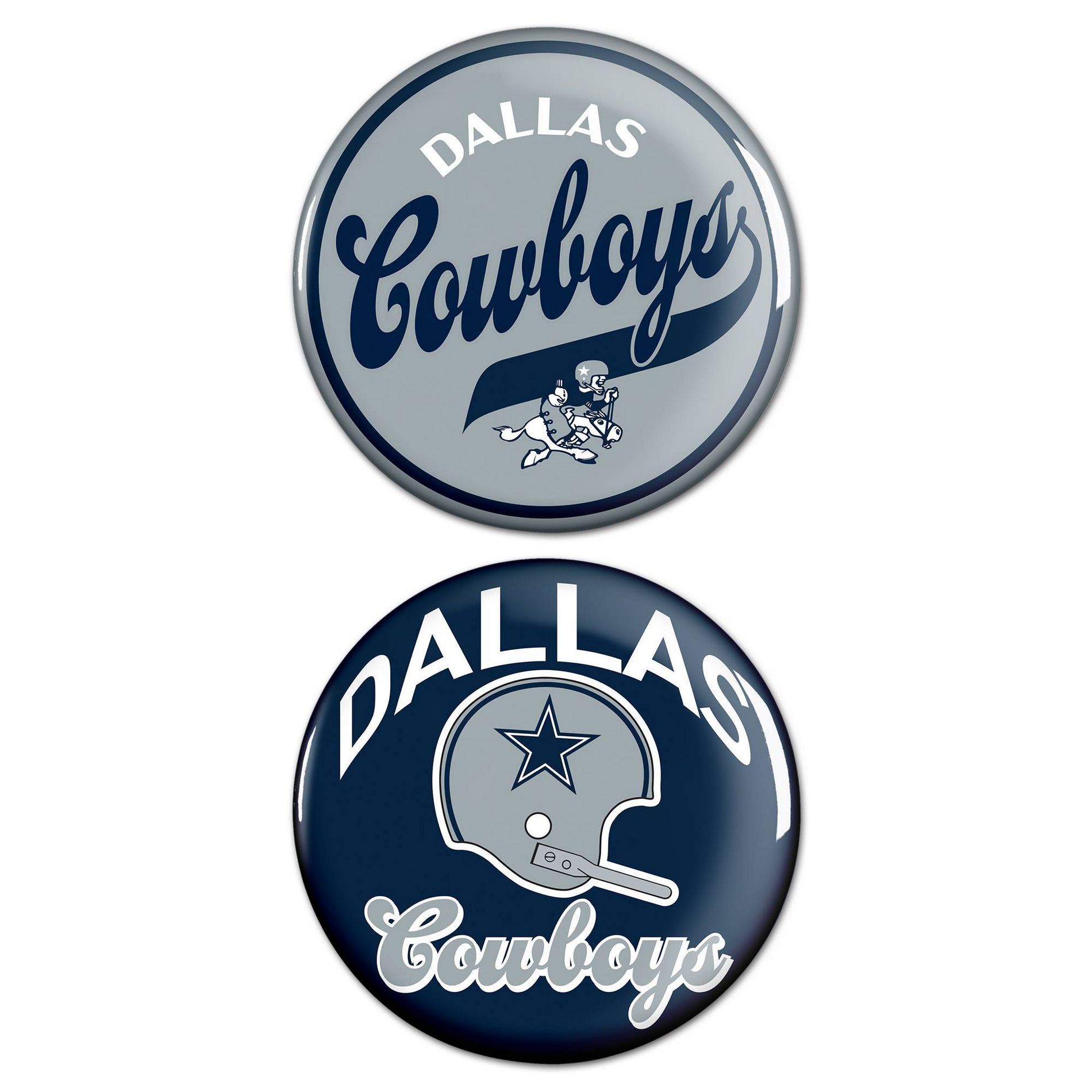NFL Dallas Cowboys 2pk Button Pins and Clips