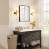 Bathroom Mirror - Rectangular Black Metal Frame, Versatile Mirror for Bathroom, Living Room, Bedroom, Entryway & Hallway - image 2 of 4