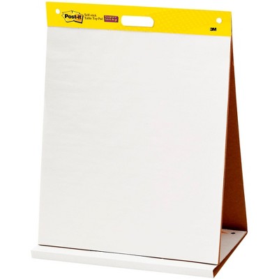 Post It Tabletop Easel, 20 x 23 Inches, Unruled, White, 20 Sheets, Pack of 6