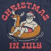 Mens Funny T Shirts Christmas In July Sarcastic Xmas Graphic Novelty Summer Tee For Men - Crazy Dog Men's T Shirt Gift For Christmas - 2 of 4