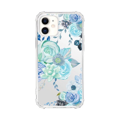 Otm Essentials Apple Iphone 12 Mini Tough Edge Clear Phone Case Flower Garden Blue Target