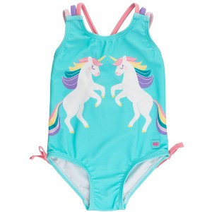 RuffleButts Girls UPF50+ Sun Protected Cross-Back One Piece - 1 of 4
