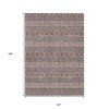Orange Copper And Gray Floral Medallion Washable Indoor Outdoor Area Rug - 3 of 4