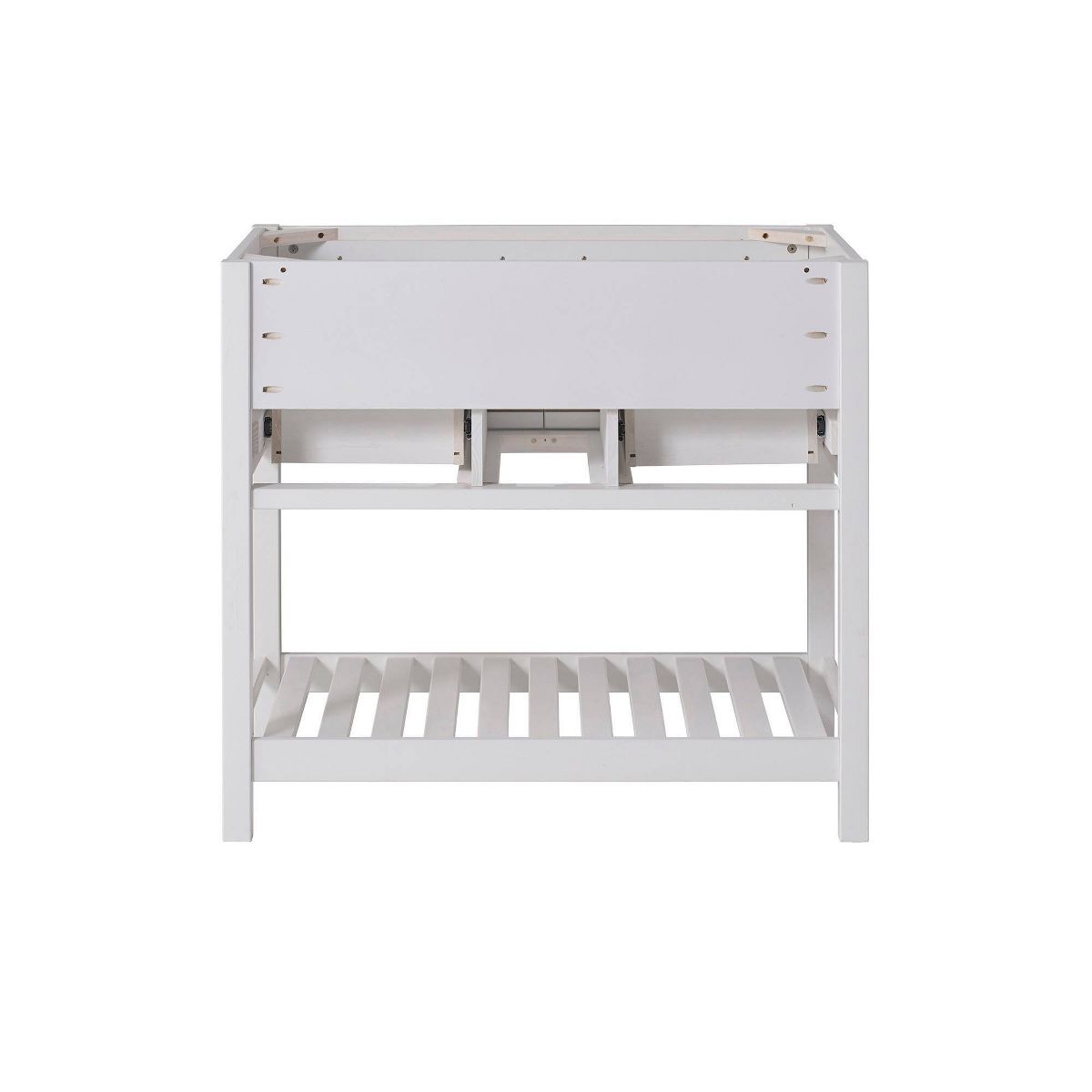 36" Harrison Vanity Cabinet White - Alaterre Furniture: Hardwood Floor Cabinet with Storage Shelf - thumbnail 7