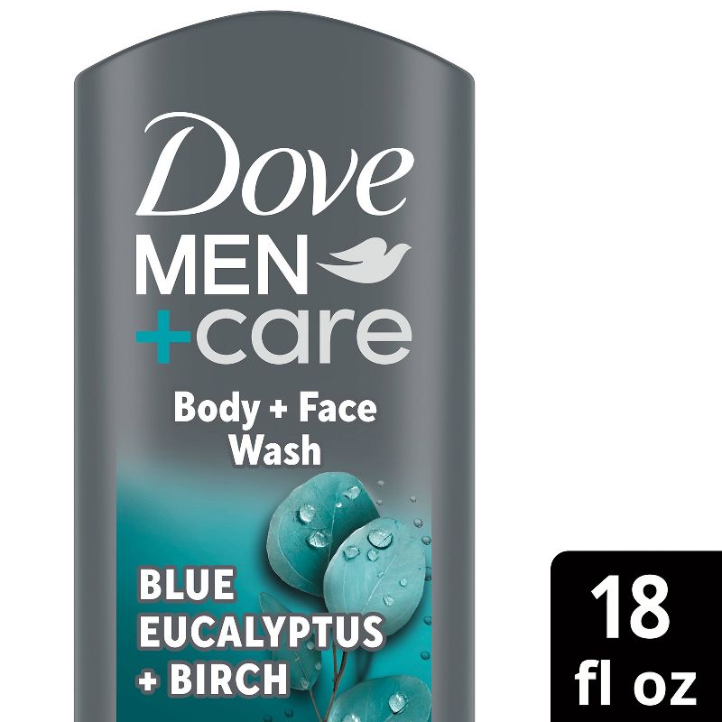Dove Men+Care Blue Eucalyptus &#38; Birch Relax &#38; Uplift Body Wash Soap - 18 fl oz, 1 of 15