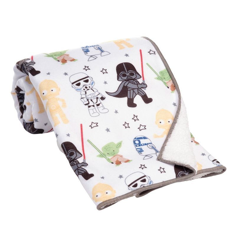 Lambs & Ivy Star Wars Classic Fleece Baby Blanket - Yoda/Darth Vader/R2-D2/C-3PO, 4 of 9