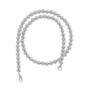 Unique Bargains Faux Pearl Handbag Strap Silver Tone 1 Pc - 1 of 4