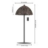 JONATHAN Y Tilly Modern Coastal Indoor/Outdoor Wicker Shade Rechargeable/Cordless Dimmable Integrated LED Table Lamp - 4 of 4