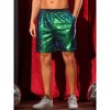 Lars Amadeus Men's Elastic Waist Party Disco Sparkly Glitter Nightclub with Pocket Sequins Shorts - 2 of 4