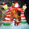 Angel Sar 8.9FT Inflatable Christmas Arch with Santa Claus, LED Lighted Yard Decoration for Holiday, Front Lawn, and Garden Party - 2 of 4