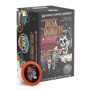 Bones Coffee From Dusk Till Donuts 12 ct K cups, Jelly Donut Flavor