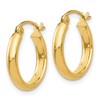 Black Bow Jewelry 2.75mm x 15mm Polished 14k Yellow Gold Domed Round Hoop Earrings - 2 of 4