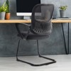 SEVOBAL Task and Office Chairs Set of 2 Mesh Chair Without Wheels, Executive Sled Base for Home Office and Conference Rooms, Black, 24"*23.6"*38.1" - 2 of 4