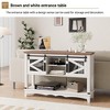 46" Entryway Table with Cabinet, Farmhouse Foyer Table, Console Table with Sliding Barn Doors, for Entryway, Living Room, Hallway - 2 of 4