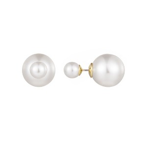 Adornia Double Sided Pearl Studs - 1 of 4