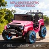 24V Ride on Toys for Kids, 2 Seater Electric Ride on Car w/Remote Control, 4 Powerful Motors, 4WD/2WD, 3 Speeds, Led Lights - 2 of 4