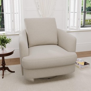 TiramisuBest Swivel Accent Chair,360 Upholstered Bucket Chairs,Comfy Swivel Chair,Sofa Reading Chair for Living,Bedroom,Green - 1 of 4