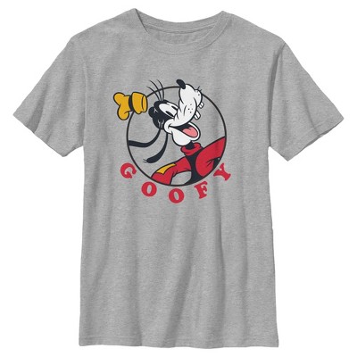 Boy's Mickey & Friends Goofy Circle Portrait T-shirt - Athletic Heather ...