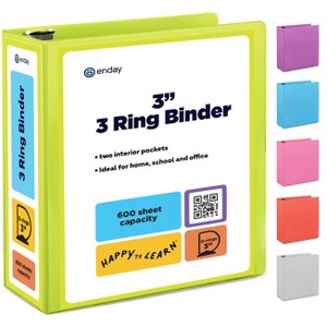 Enday 3-Ring View Binder With 2-Pockets - 1 of 4