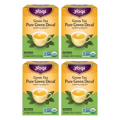 Yogi Tea - Green Tea Pure Green Decaf -  64 ct, 4 Pack