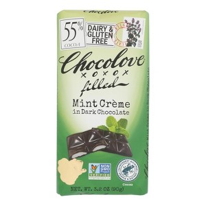 CHOCOLOVE - Bar - Dark Chocolate - Mint Creme Filled - Case of 10 - 3.2 oz - 1 of 2