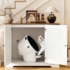 PAKASEPT Cat Litter Enclosure with Litter Collector, Cat Litter Enclosure Cabinet with Storage Shelf, Wooden Hidden Litter Box Furniture for Indoor - 2 of 4
