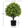 Sapphtopaz Artificial Boxwood Topiary Tree with Wood Trunk, Indoor & Outdoor Artificial Tree Faux Plants, Home Decor for Living Room, Porch, Office - 4 of 4