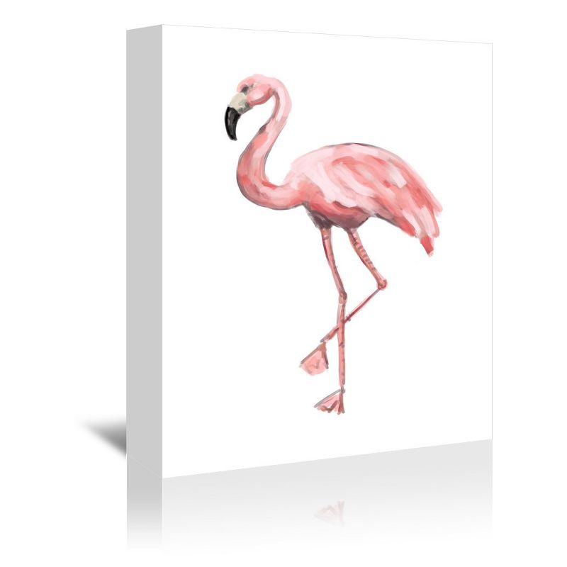 Americanflat Animal Minimalist Pink Flamingo By Jetty Home Wrapped Canvas, 1 of 6