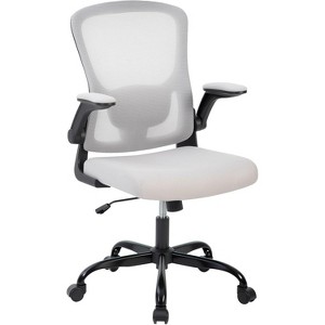 Ergonomic Mesh Home Office Chair with Adjustable Lumbar Support,Flip-Up Armrest Rolling Work Chair for Study - 1 of 4