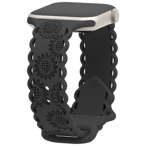 HTUTWOO Apple Watch Band Sunflower Engraved Band 38mm 40mm 41mm,Lace Hollow-out Strap for iWatch Series 9 8 6 5 4 3 2 1 Ultra - 1 of 4