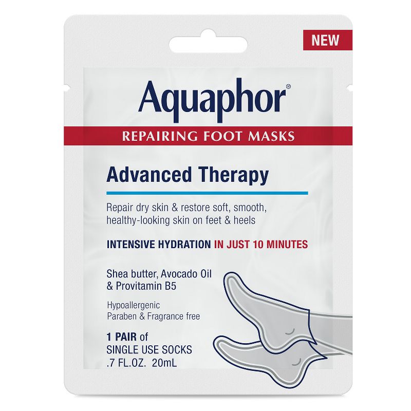 Aquaphor Advanced Therapy Repairing Foot Mask - 0.7 fl oz, 1 of 14