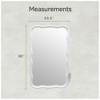 COZAYH Curved Wood Frame Accent Mirror, Modern Farmhouse Wall Decor, White - 2 of 4