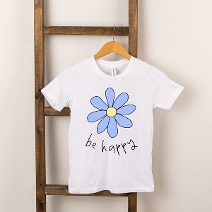 The Juniper Shop Be Happy Flower Toddler Short Sleeve Tee - 1 of 2