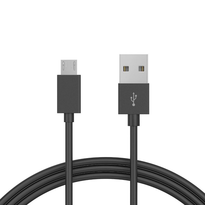 Just Wireless 4&#39; TPU Micro USB to USB-A Cable - Black, 3 of 9
