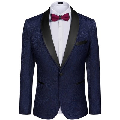COOFANDY Men's Floral Tuxedo Suit Jacket Slim Fit Dinner Jacket Party Prom Wedding Blazer Jackets