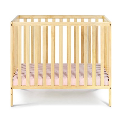Image of Suite Bebe Palmer 3-in-1 Convertible Mini Crib with Mattress Pad - Natural