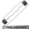 Philosophy Gym Rubber Fixed Barbell, Pre-Loaded Weight EZ Curl Bar for Strength Training & Weightlifting - 4 of 4