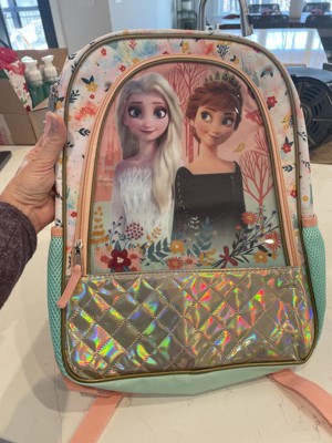 Disney Princess Frozen Elsa & Anna Matching Large 16 Inches Backpack With  Lunch Bag Set