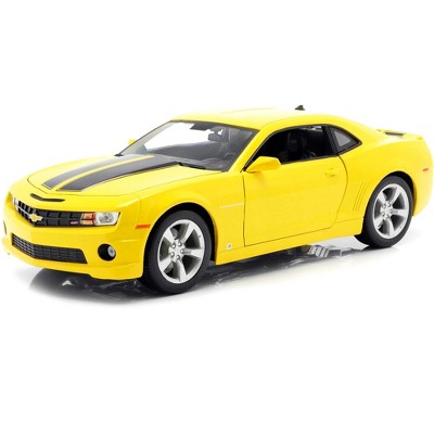 2010 CHEVY CAMARO SS DIE CAST BLACK WITH YELLOW STRIPES 1/24 NEW BY JADA 53003 