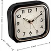 Aoibox Vintage Retro Analog Alarm Clock, Super Silent Non Ticking with Manual Light & Snooze, Simple Design for Living Room, Bedroom, Bedside, Desk - 3 of 4