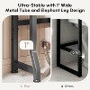 Storage cabinet above the bathroom, bathroom manager with tempered glass door, thick metal bracket and MDF wood, independent space saving, black - 3 of 4