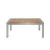 Outdoor Aluminum Coffee Table for Patio, Modern Low Profile Side Table with Slatted Top for Garden, or Deck Use -The Pop Home - 2 of 4