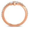 Pompeii3 3/8ct 14k Rose Gold Womens Marquise Diamond Wedding Ring Stackable Band - 2 of 4