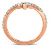 Pompeii3 3/8ct 14k Rose Gold Womens Marquise Diamond Wedding Ring Stackable Band - image 2 of 4