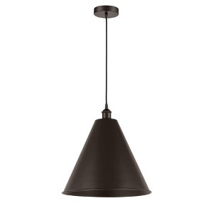 Edison Cone - 1 Light Cord Hung Mini Pendant In Industrial Style-18.75 Inches Tall and 16 Inches Wide - 1 of 1