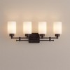 Sunset Lighting Ledbury 4-Light Vanity, Opal Etched Glass Dimmable in Provincial Bronze - 3 of 3