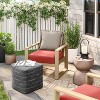 24"x22" Solid Woven Outdoor Deep Seat Cushion Red - Threshold™ - image 2 of 4